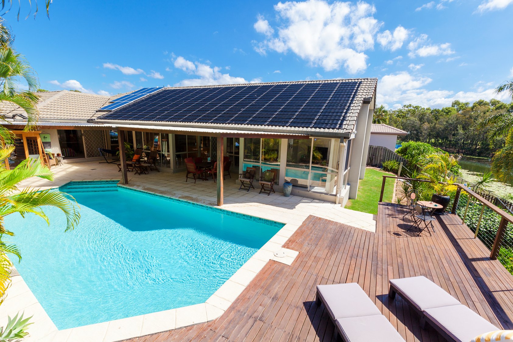 Backyard with Swimming Pool